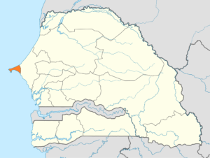 Carte de localisation de la région de Dakar au Sénégal.