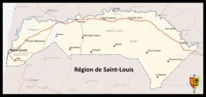 Carte de la région de Saint-Louis