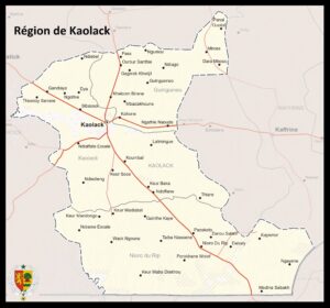 Carte de la région de Kaolack