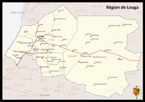 Carte de la région de Louga
