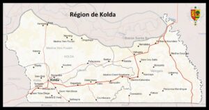 Carte de la région de Kolda