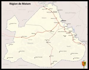 Carte de la région de Matam
