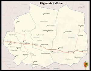 Carte de la région de Kaffrine