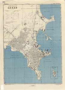 Plan de la ville de Dakar de 1942.