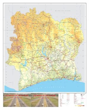 Carte routière de la Côte d’Ivoire