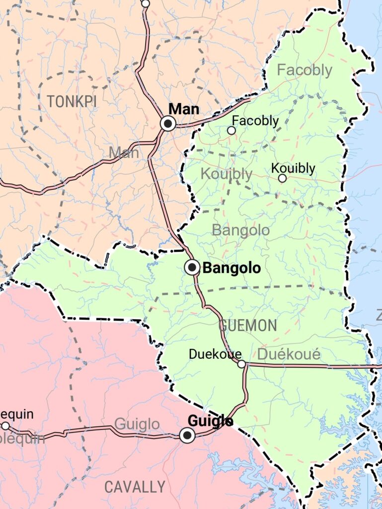 Carte de la région du Guémon.
