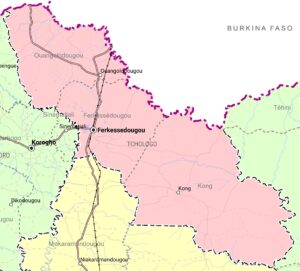 Carte de la région du Tchologo