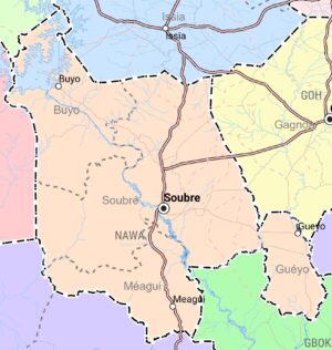 Carte de la région de la Nawa