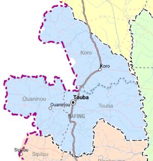 Carte de la région du Bafing