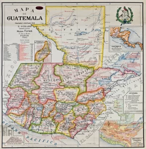 Carte du Guatemala de 1920.