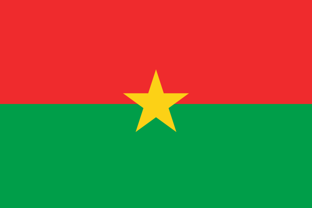 Drapeau du Burkina Faso.