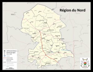 Carte de la région du Nord, Burkina Faso