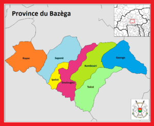Carte de la province du Bazèga