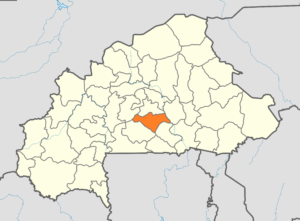 Carte de localisation de la province du Bazèga au Burkina Faso.