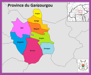 Carte de la province du Ganzourgou