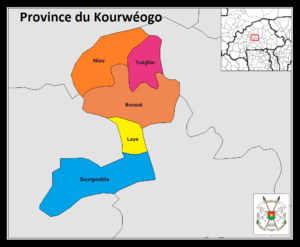 Carte de la province du Kourwéogo