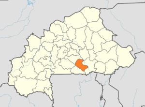 Carte de localisation de la province du Zoundwéogo au Burkina Faso.