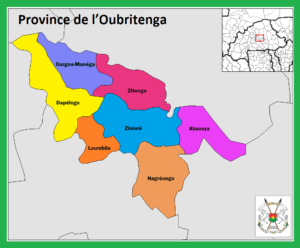 Carte de la province de l’Oubritenga