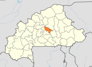 Carte de localisation de la province de l'Oubritenga au Burkina Faso.