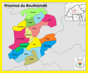 Carte de la province du Boulkiemdé