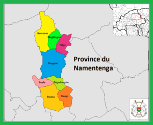 Carte de la province du Namentenga