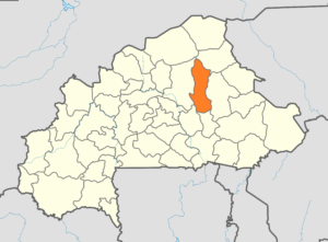 Carte de localisation de la province du Namentenga au Burkina Faso.