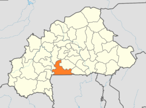Carte de localisation de la province de la Sissili au Burkina Faso.