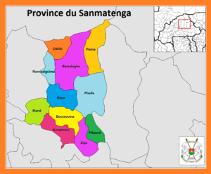Carte de la province du Sanmatenga