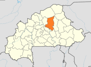 Carte de localisation de la province du Sanmatenga au Burkina Faso.