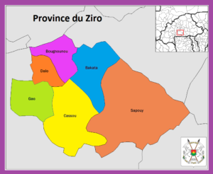 Carte de la province du Ziro