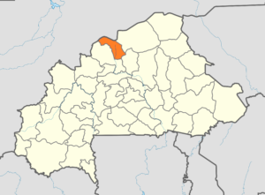 Carte de localisation de la province du Loroum au Burkina Faso.