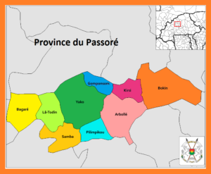 Carte de la province du Passoré
