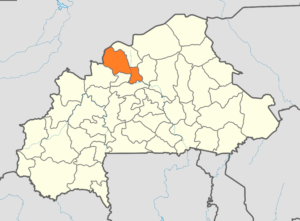 Carte de localisation de la province du Yatenga au Burkina Faso.