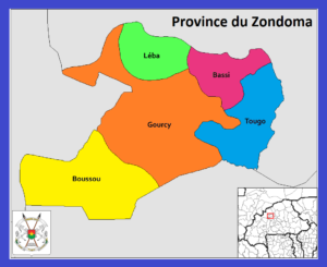 Carte de la province du Zondoma