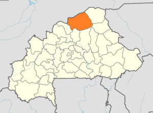 Carte de localisation de la province du Soum au Burkina Faso.