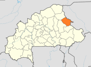 Carte de localisation de la province du Yagha au Burkina Faso.