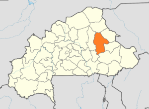 Carte de localisation de la province de la Gnagna au Burkina Faso.