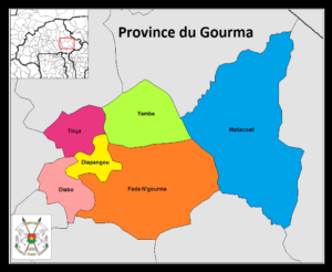 Carte de la province du Gourma