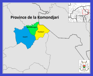 Carte de la province de la Komondjari