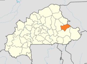 Carte de localisation de la province de la Komondjari au Burkina Faso.