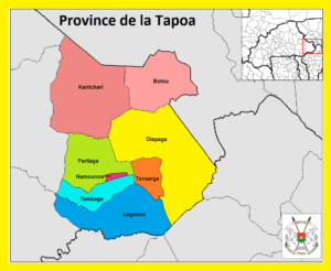Carte de la province de la Tapoa