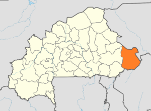 Carte de localisation de la province de la Tapoa au Burkina Faso.
