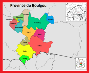 Carte de la province du Boulgou