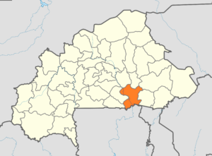 Carte de localisation de la province du Boulgou au Burkina Faso.
