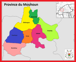 Carte de la province du Mouhoun