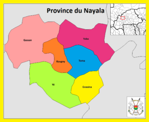 Carte de la province du Nayala
