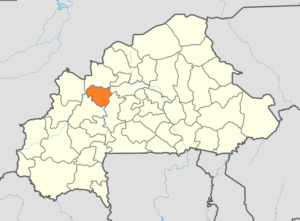 Carte de localisation de la province du Nayala au Burkina Faso.