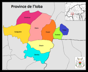 Carte de la province de l’Ioba