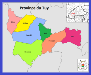 Carte de la province du Tuy