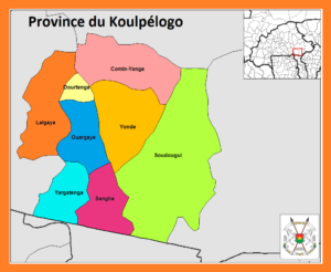 Carte de la province du Koulpélogo